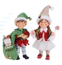 Karen Didion Christmas Elves Special Delivery Elf Set of 2