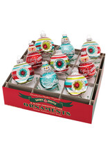 Christopher Radko Shiny Brite Reflector Rounds And Figures 9CT 2.5inch