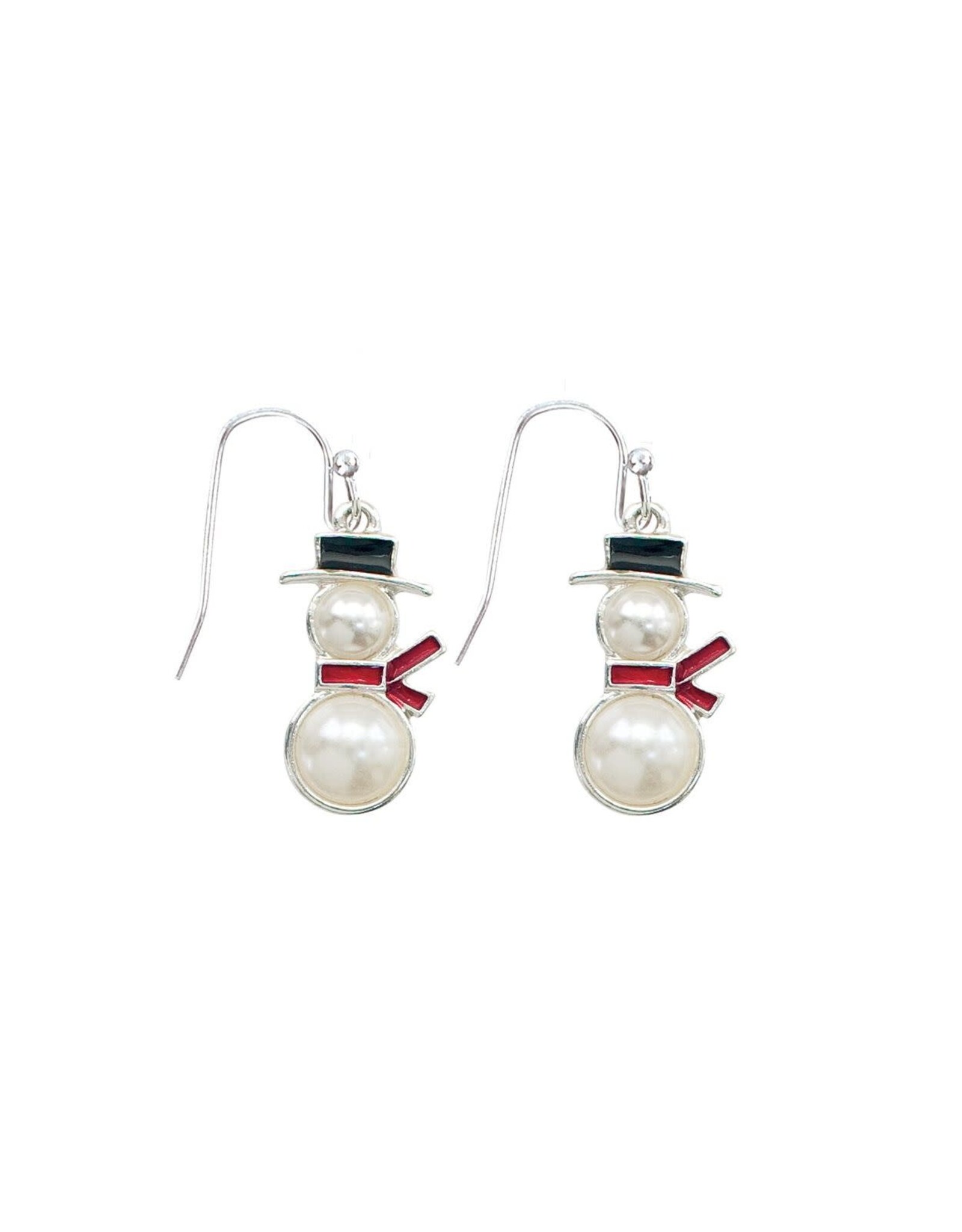 Periwinkle by Barlow Christmas Earrings | Pearl Snowmen