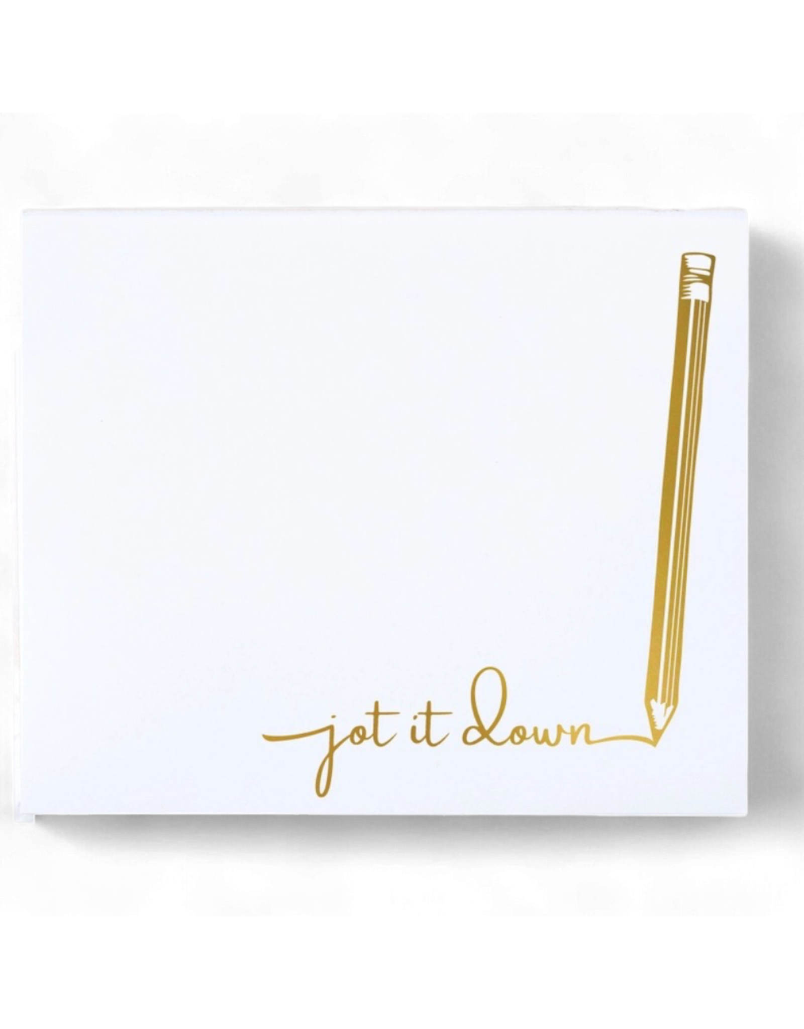 Black Ink Notepads Gold Foil LUXE 8.5 x 7 Notepad | Jot It Down Pencil