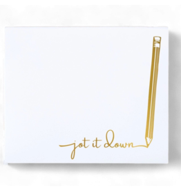 Black Ink Notepads Gold Foil LUXE 8.5 x 7 Notepad | Jot It Down Pencil