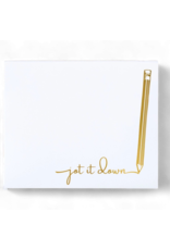 Black Ink Notepads Gold Foil LUXE 8.5 x 7 Notepad | Jot It Down Pencil