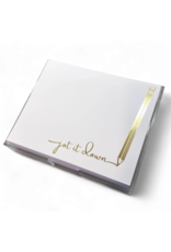 Black Ink Notepads Gold Foil LUXE 8.5 x 7 Notepad | Jot It Down Pencil