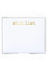 Black Ink Notepads Gold Foil LUXE 8.5 x 7 Notepad | Shit List
