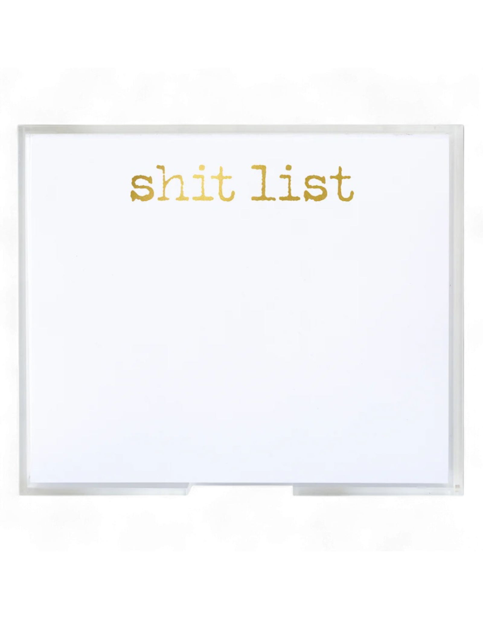Black Ink Notepads Gold Foil LUXE 8.5 x 7 Notepad | Shit List