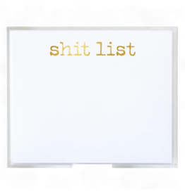 Black Ink Notepads Gold Foil LUXE 8.5 x 7 Notepad | Shit List