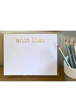 Black Ink Notepads Gold Foil LUXE 8.5 x 7 Notepad | Shit List