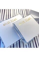 Black Ink Notepads Gold Foil LUXE 8.5 x 7 Notepad | Shit List