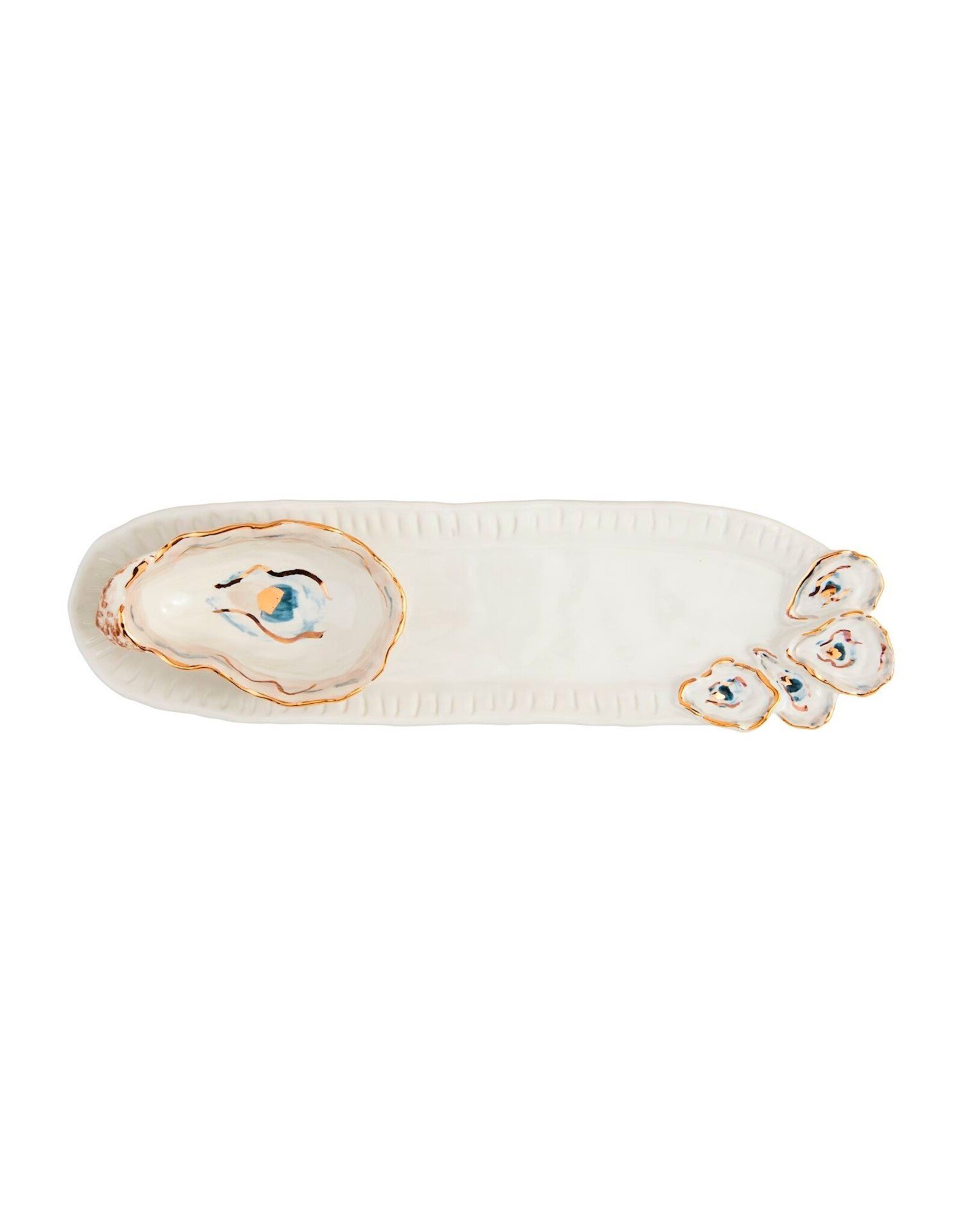 Mud Pie Oyster Tray and Tidbit Dish Dip Set