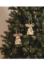 Mud Pie Oyster Shell Tree Ornament With Gold Accents