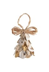 Mud Pie Oyster Shell Tree Ornament | Natural