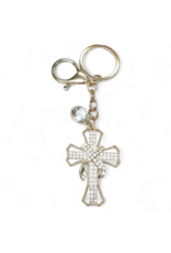 DIGS-N-GIFTS Keychains Rhinestone Bag Charms | Cross 1ct Random Color