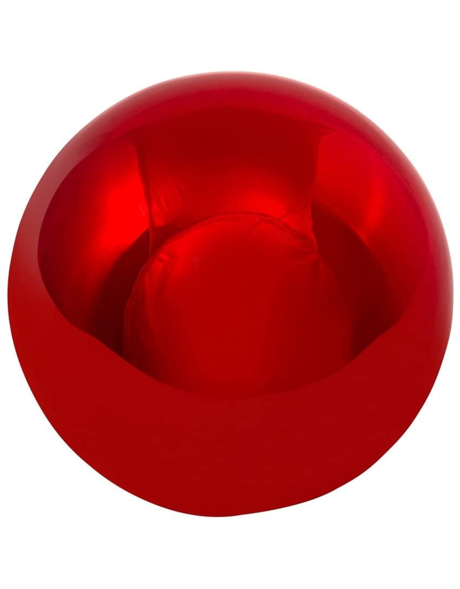 Kurt Adler Shiny Red Glass Ball Ornaments 80mm 4pc Set