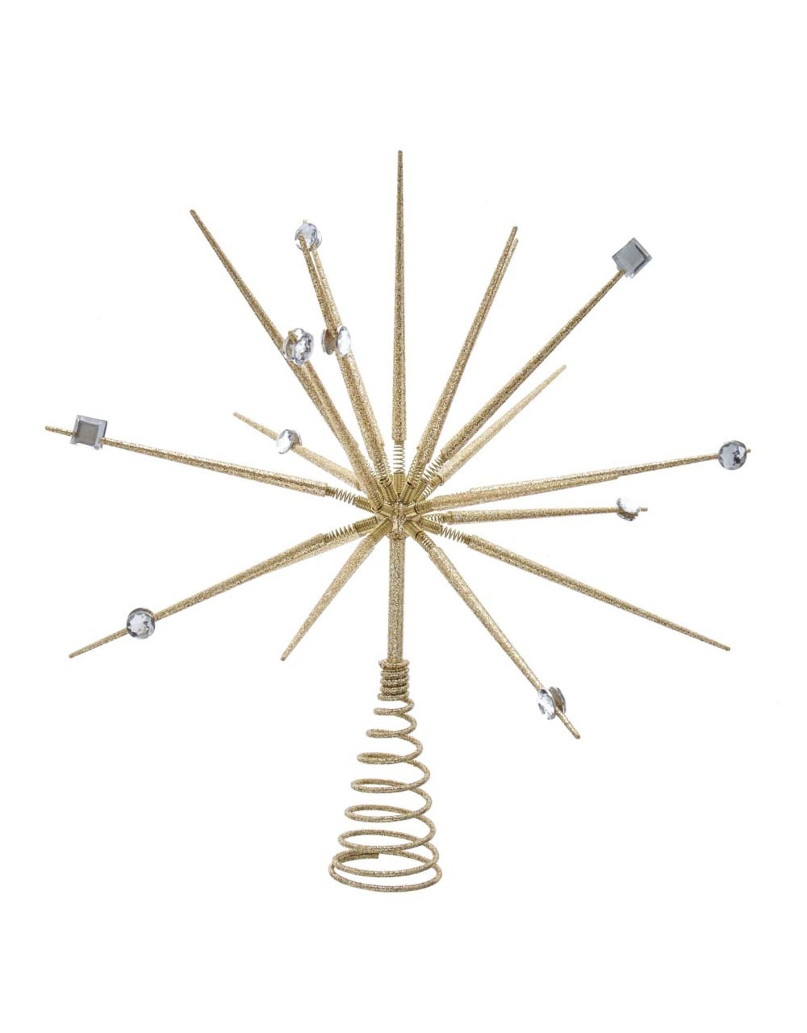 Kurt Adler Christmas Tree Topper Gold Thorn Spring Treetop