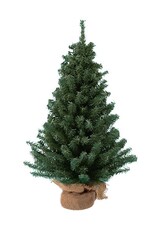 Kurt Adler Mini Pine Christmas Tree 18 Inch Burlap Wrapped Base