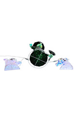 Kurt Adler Halloween Prismatics LED Witch w Ghosts 3pc Set 12-22H