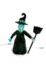 Kurt Adler Halloween Prismatics LED Witch w Ghosts 3pc Set 12-22H
