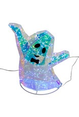 Kurt Adler Halloween Prismatics LED Witch w Ghosts 3pc Set 12-22H