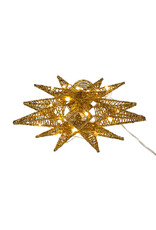 Kurt Adler Treetop Gold Starburst Tree Topper 11H Twinkling LED