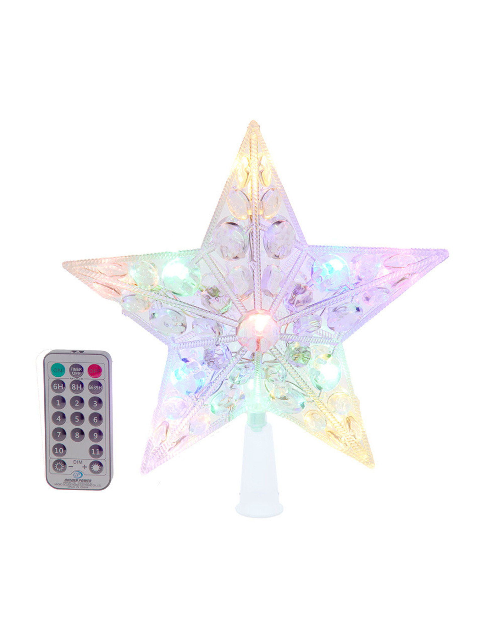 Kurt Adler Star Treetop 11L Dual Color Multi-WW LED w Remote