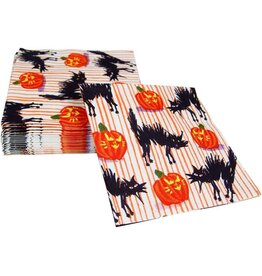 Caspari Halloween Party Paper Cocktail Napkins 20pk Black Cats