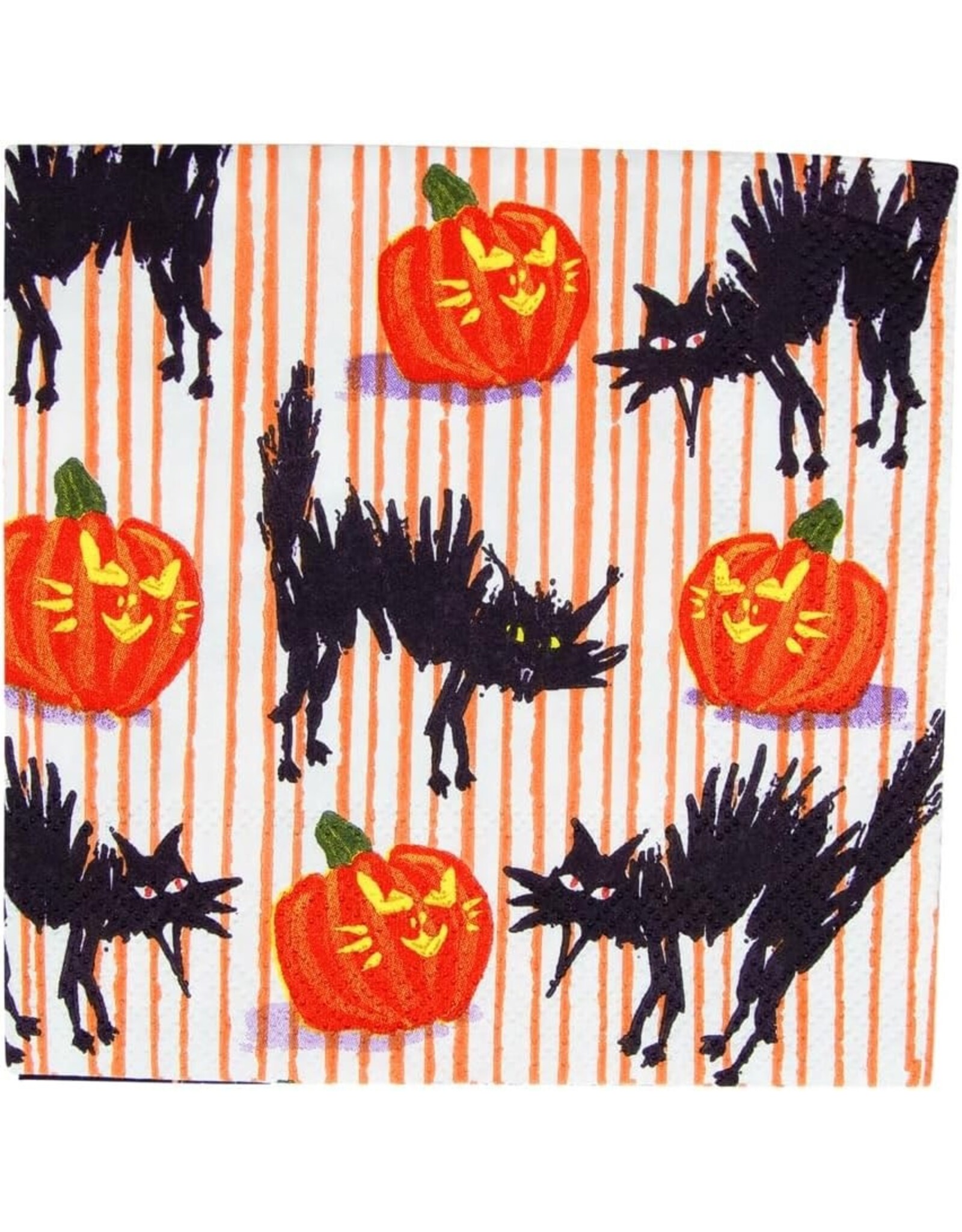 Caspari Halloween Party Paper Cocktail Napkins 20pk Black Cats