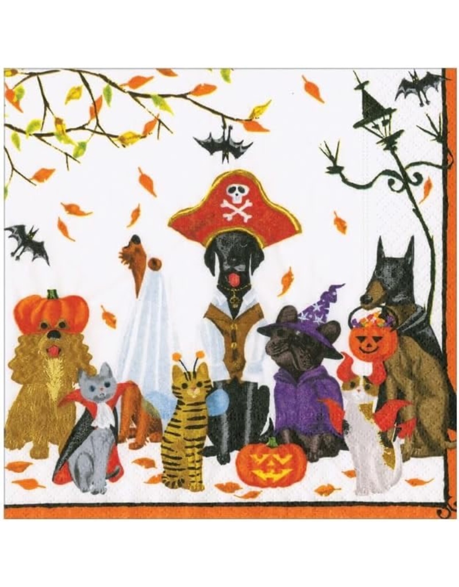 Caspari Halloween Party Paper Cocktail Napkins 20pk Halloween Pets