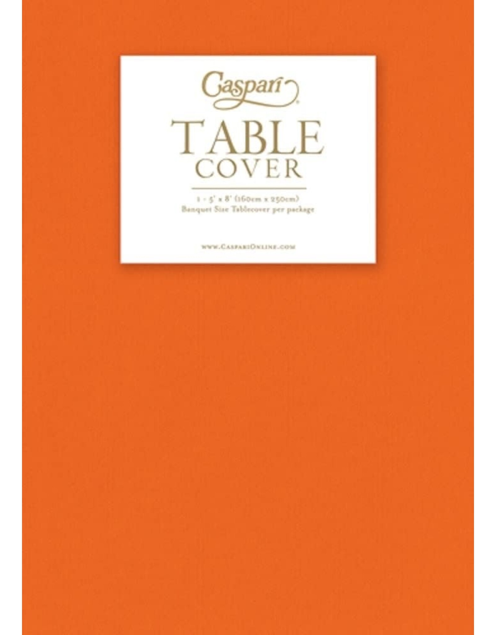 Caspari Paper Linen Solid Table Covers In Tangerine Orange