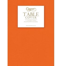 Caspari Paper Linen Solid Table Covers In Tangerine Orange