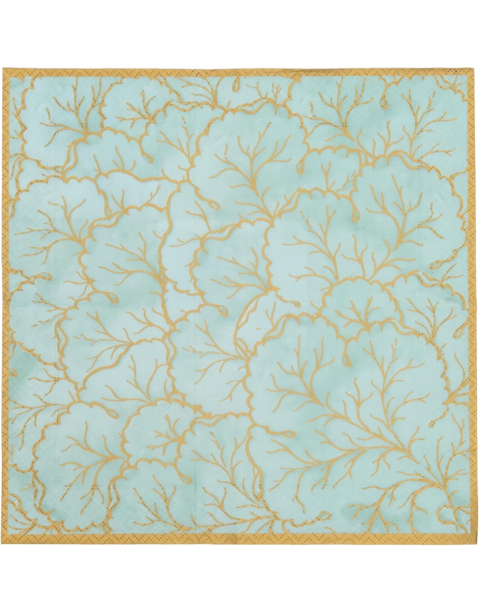 Caspari Paper Cocktail Napkins 20ct Gilded Majolica Saltwater