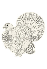 Hester & Cook Die-cut Coloring Turkey Placemat