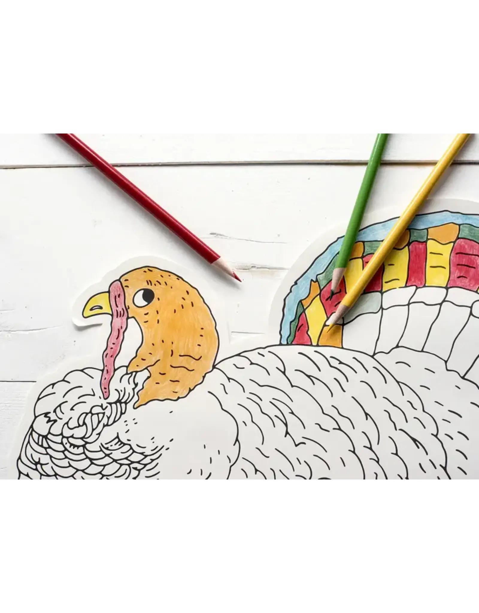 Hester & Cook Die-cut Coloring Turkey Placemat
