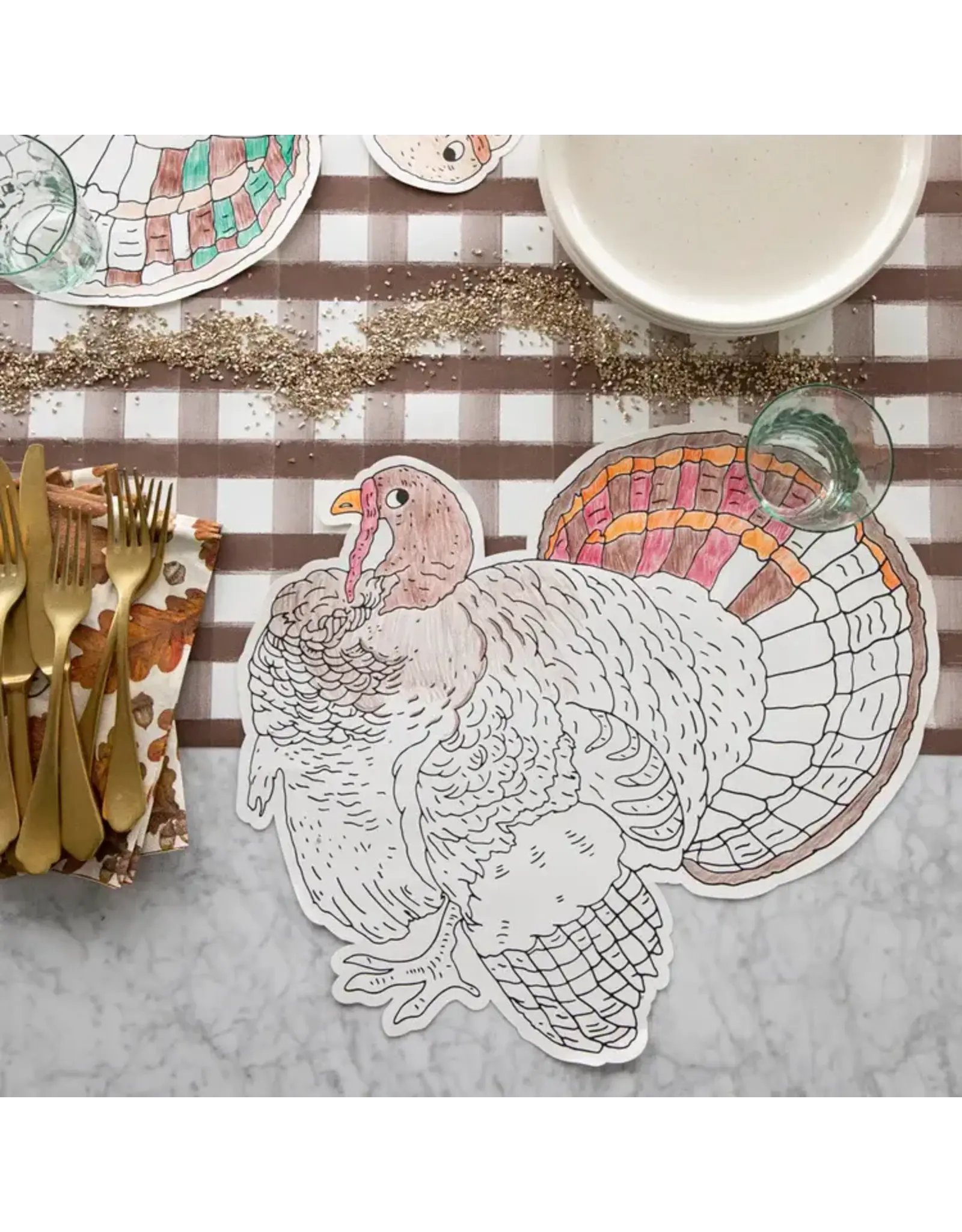 Hester & Cook Die-cut Coloring Turkey Placemat