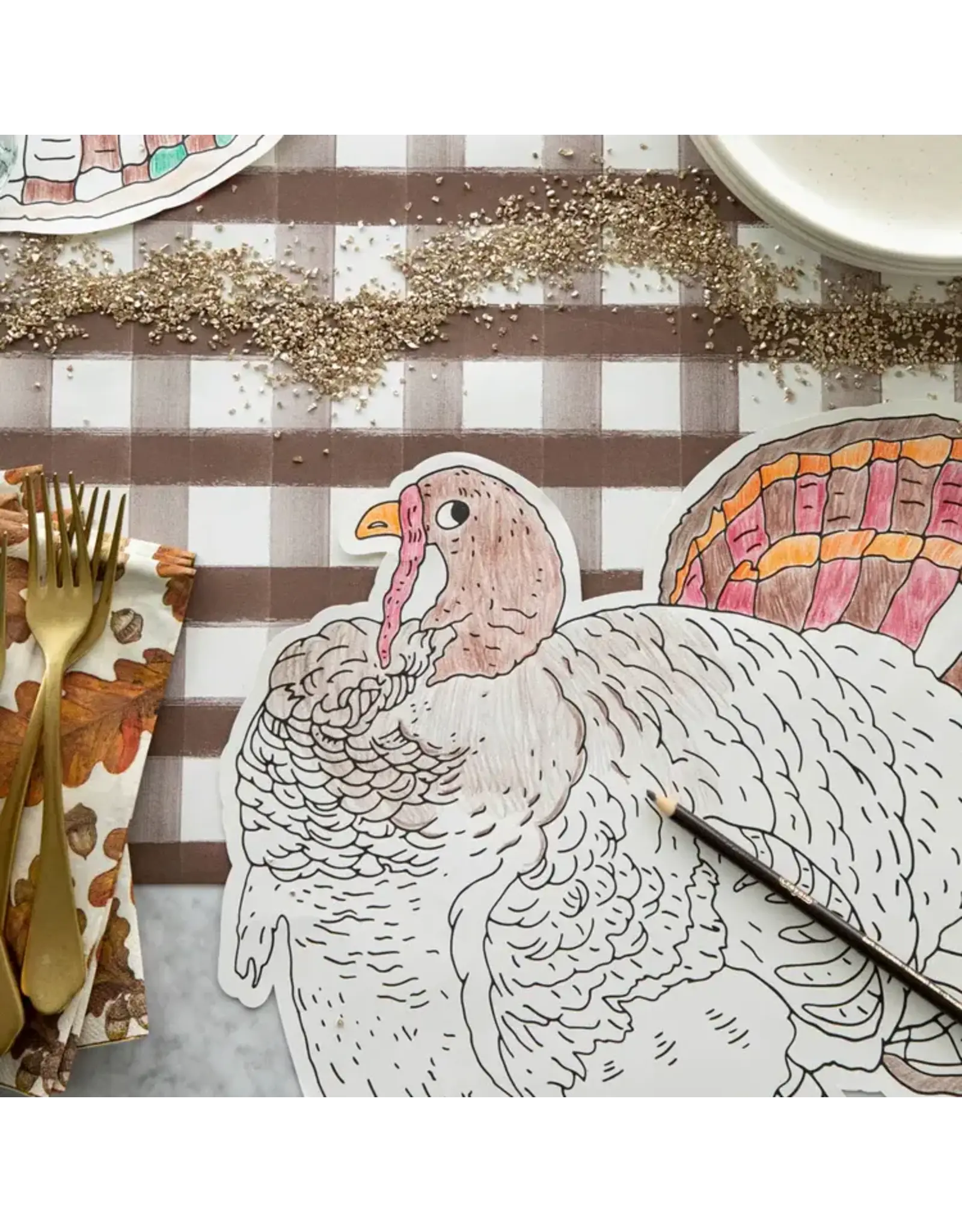 Hester & Cook Die-cut Coloring Turkey Placemat