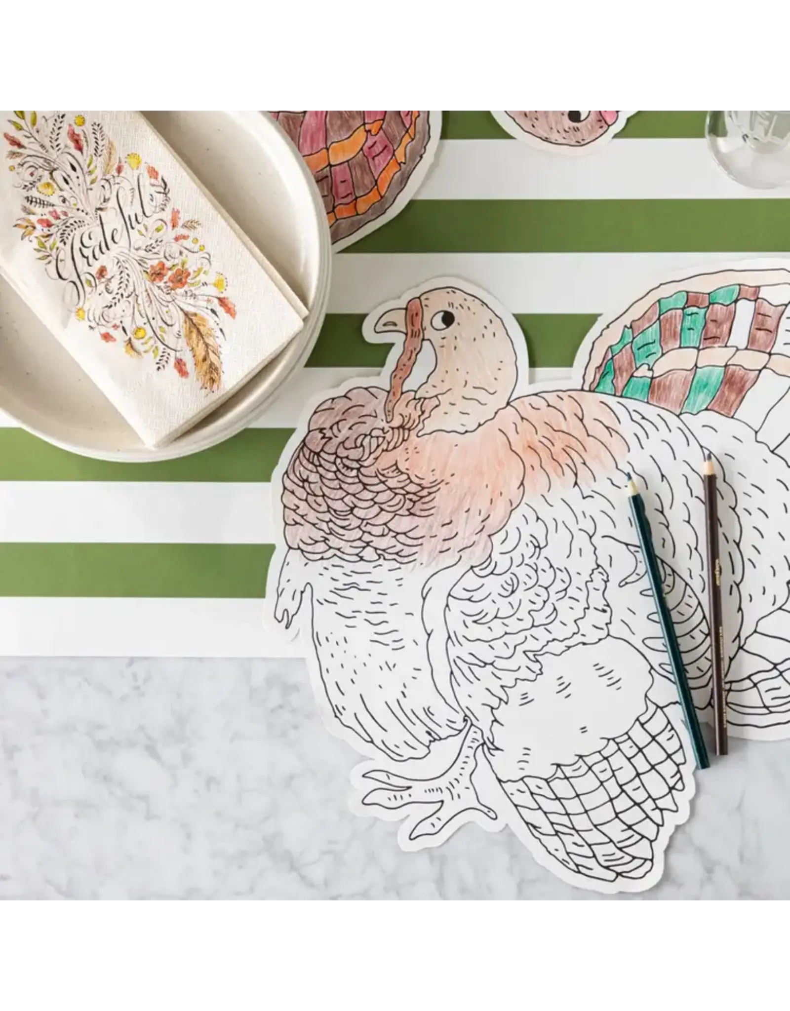 Hester & Cook Die-cut Coloring Turkey Placemat