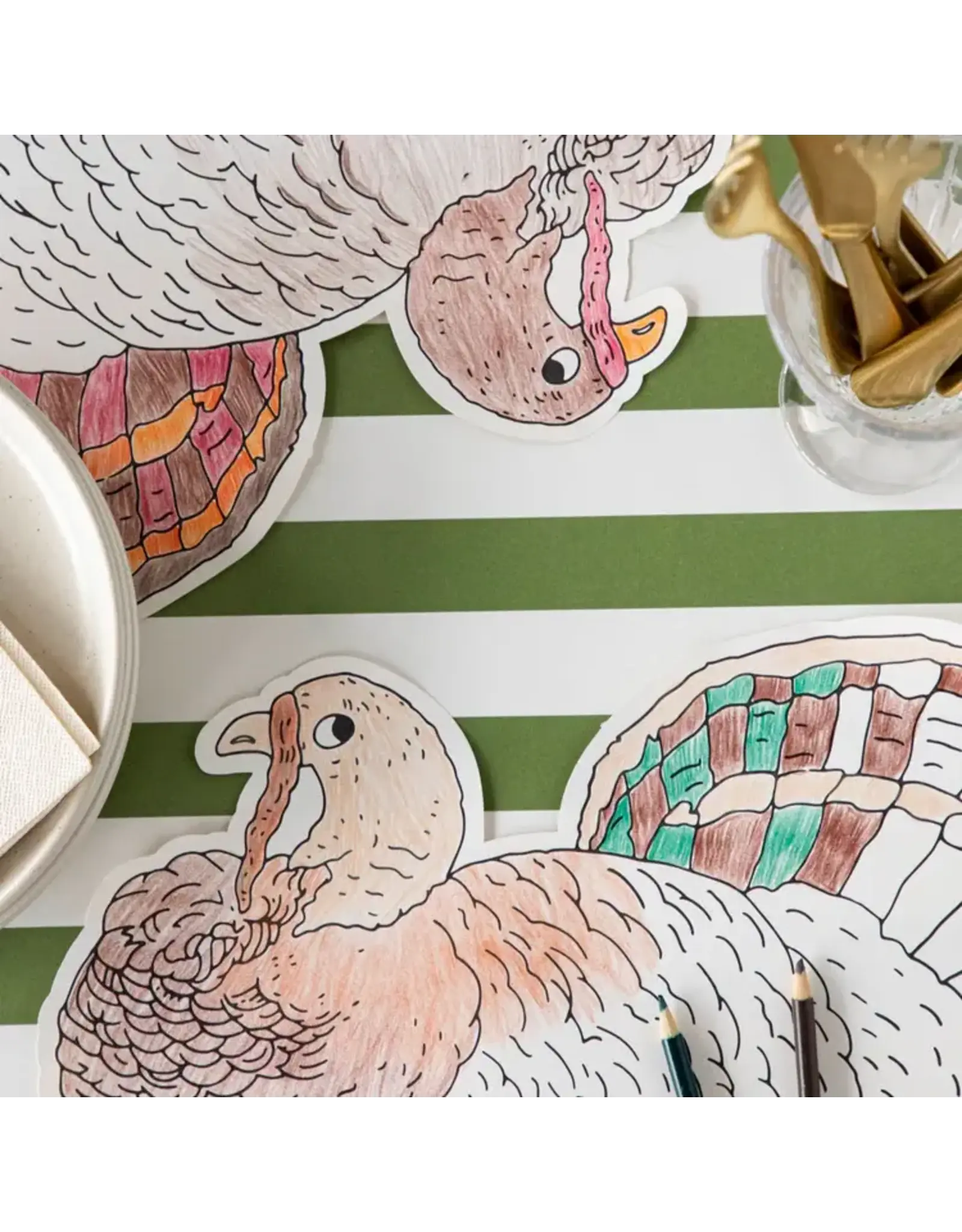 Hester & Cook Die-cut Coloring Turkey Placemat