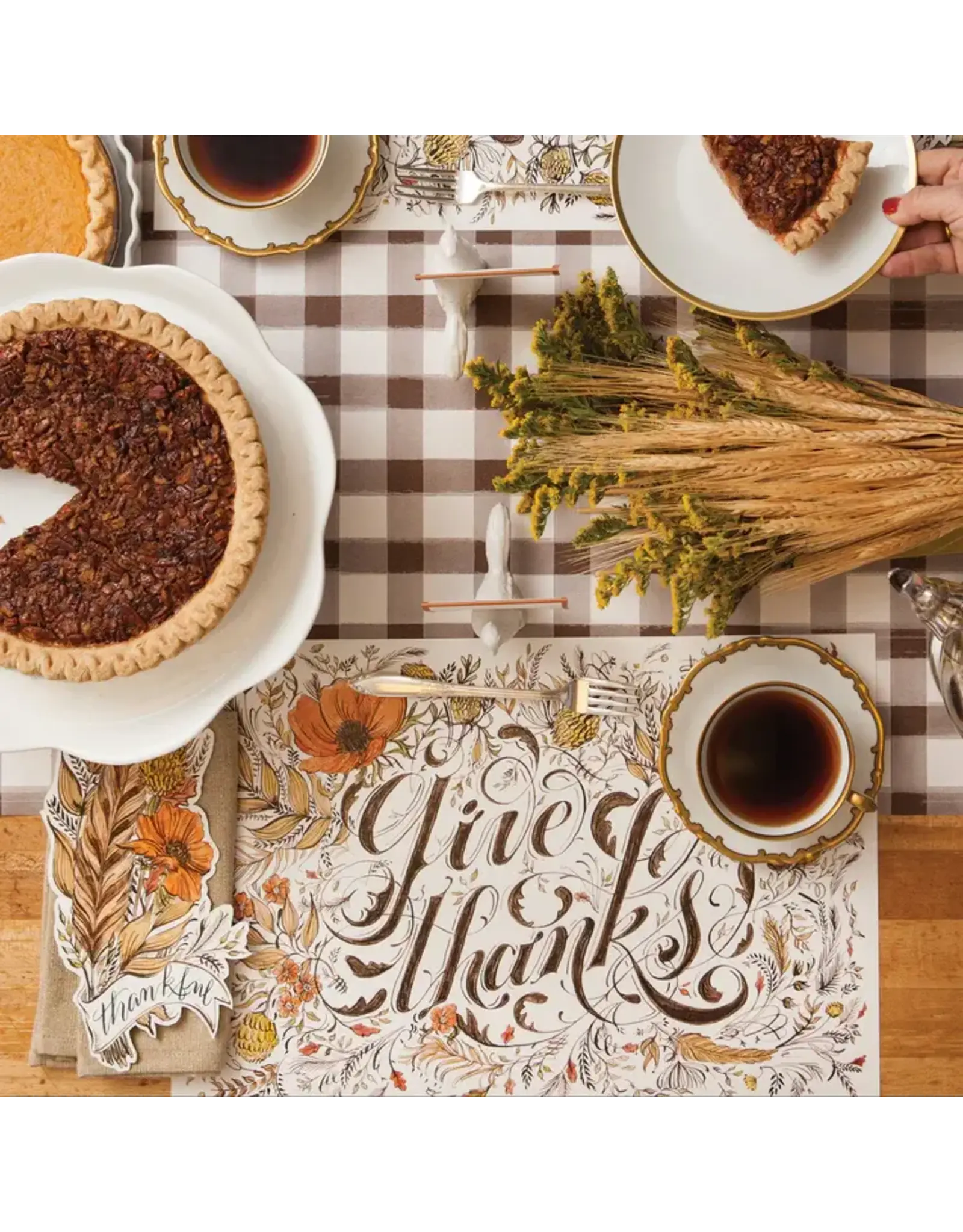 Hester & Cook Paper Placemats 18pk Give Thanks Placemat