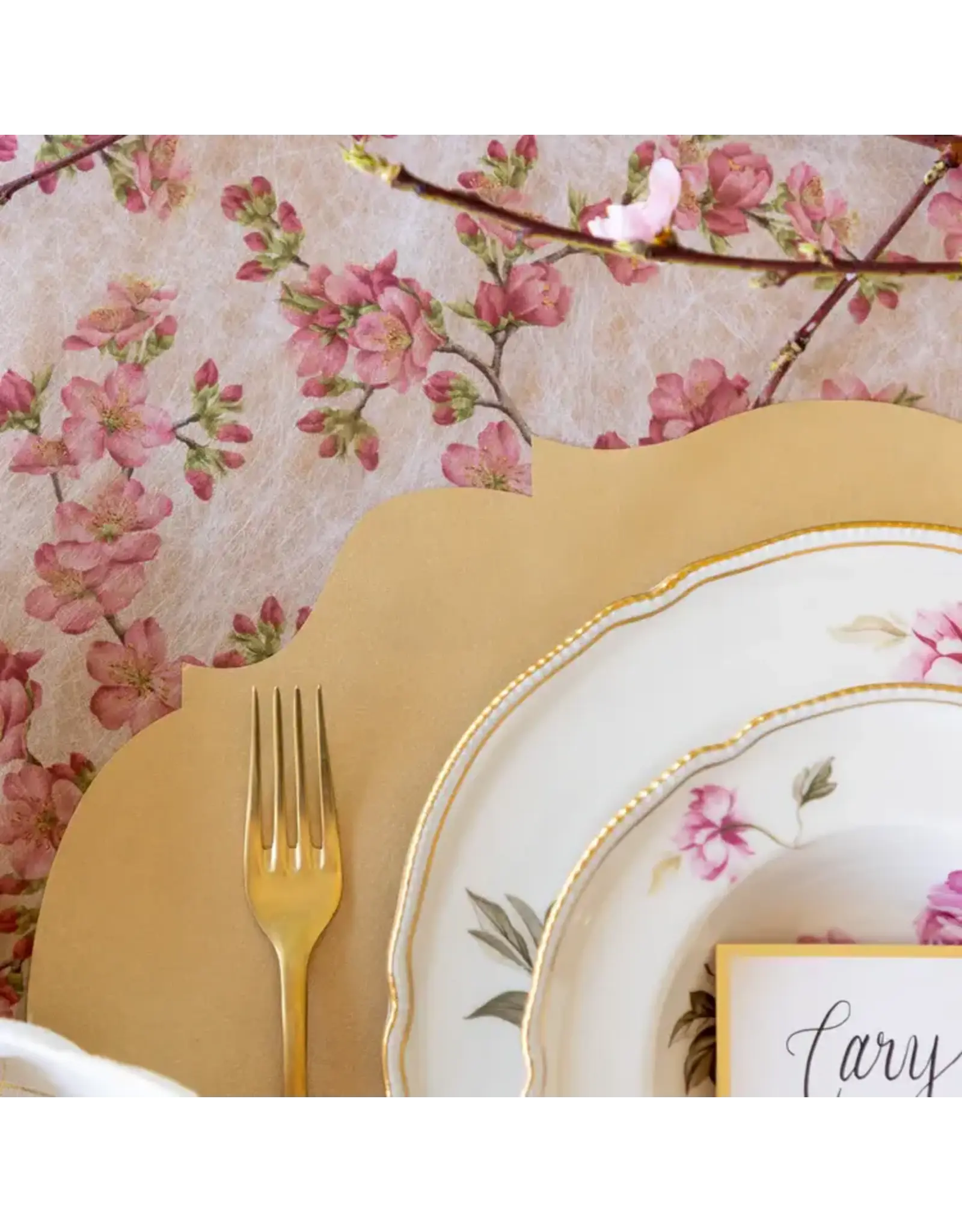 Hester & Cook French Frame Die-cut Placemats 12ct Metallic Gold