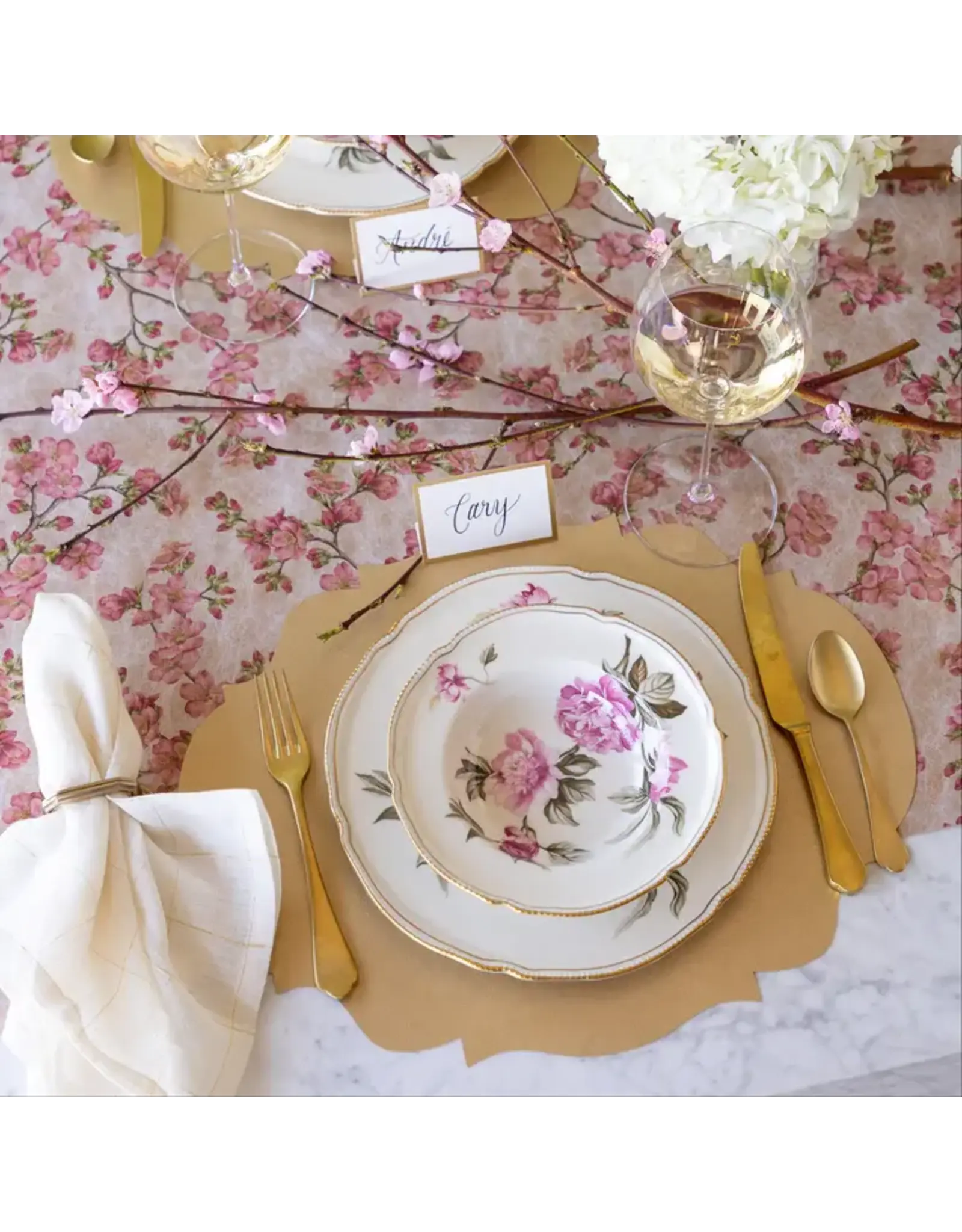 Hester & Cook French Frame Die-cut Placemats 12ct Metallic Gold