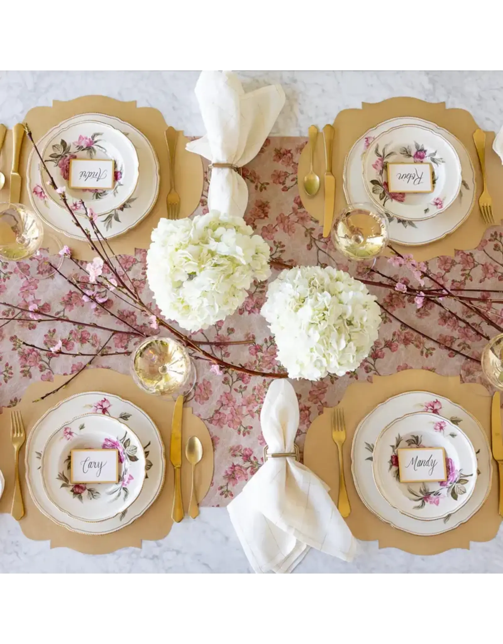 Hester & Cook French Frame Die-cut Placemats 12ct Metallic Gold