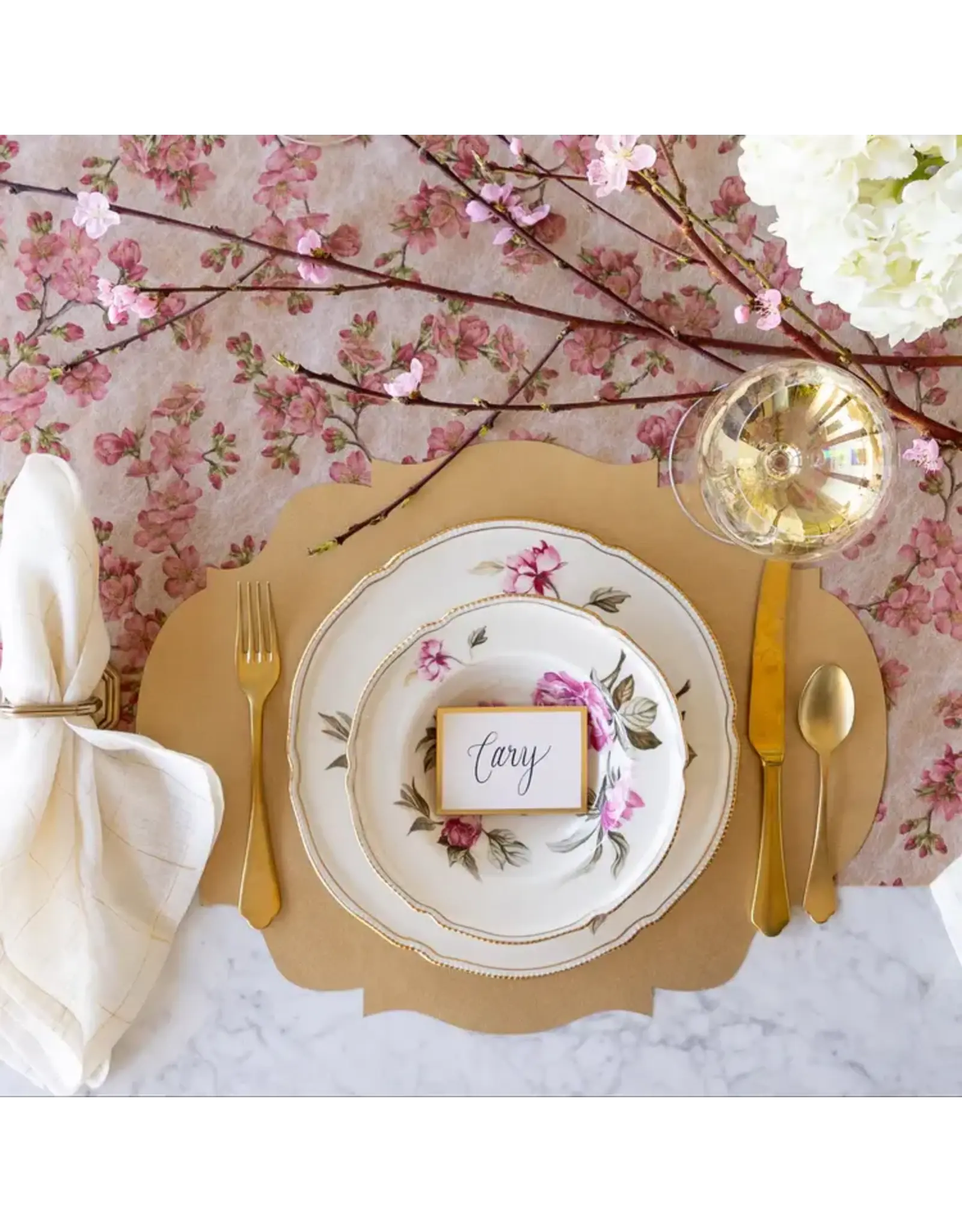 Hester & Cook French Frame Die-cut Placemats 12ct Metallic Gold