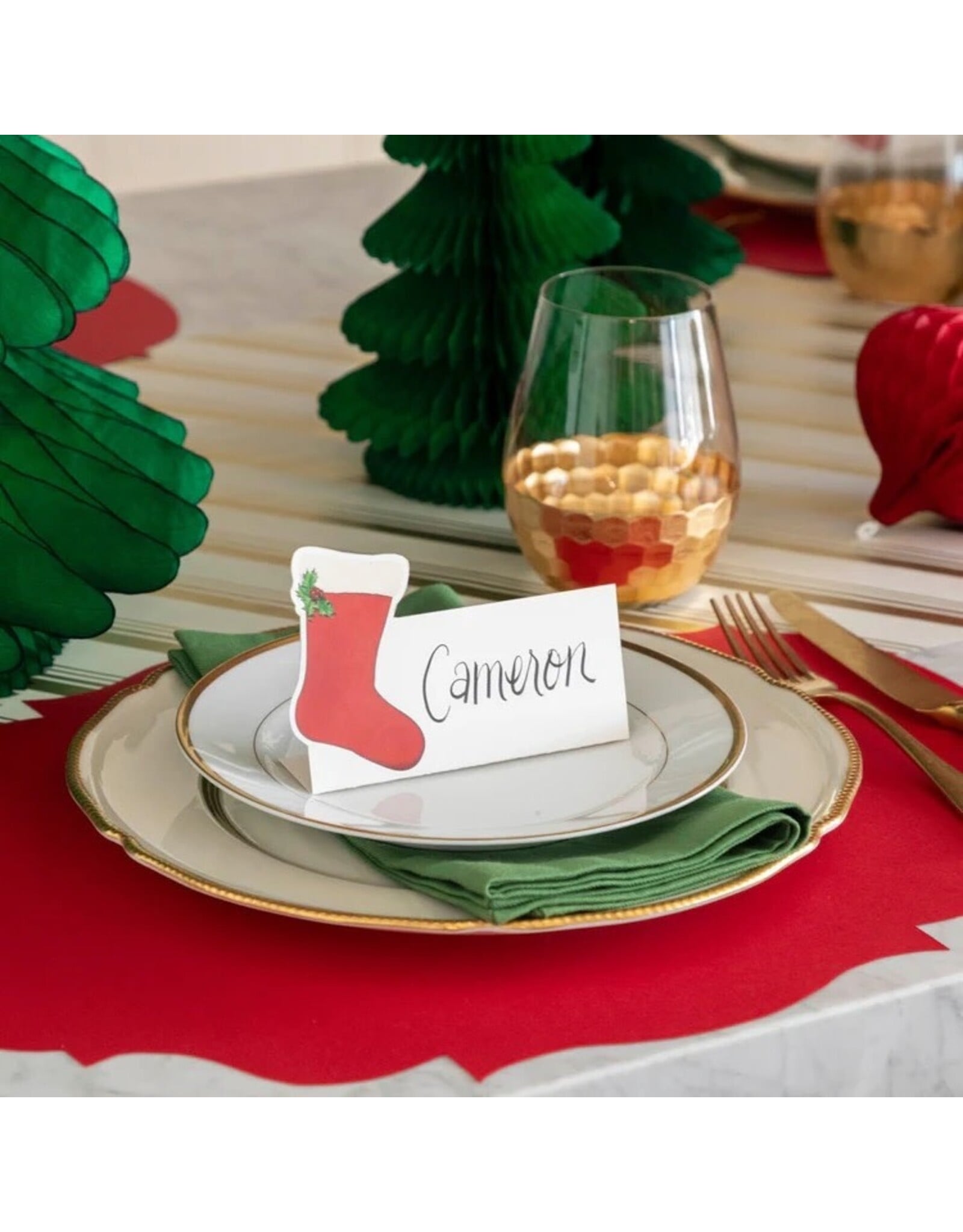 Hester & Cook French Frame Die-cut Placemats 12ct Red
