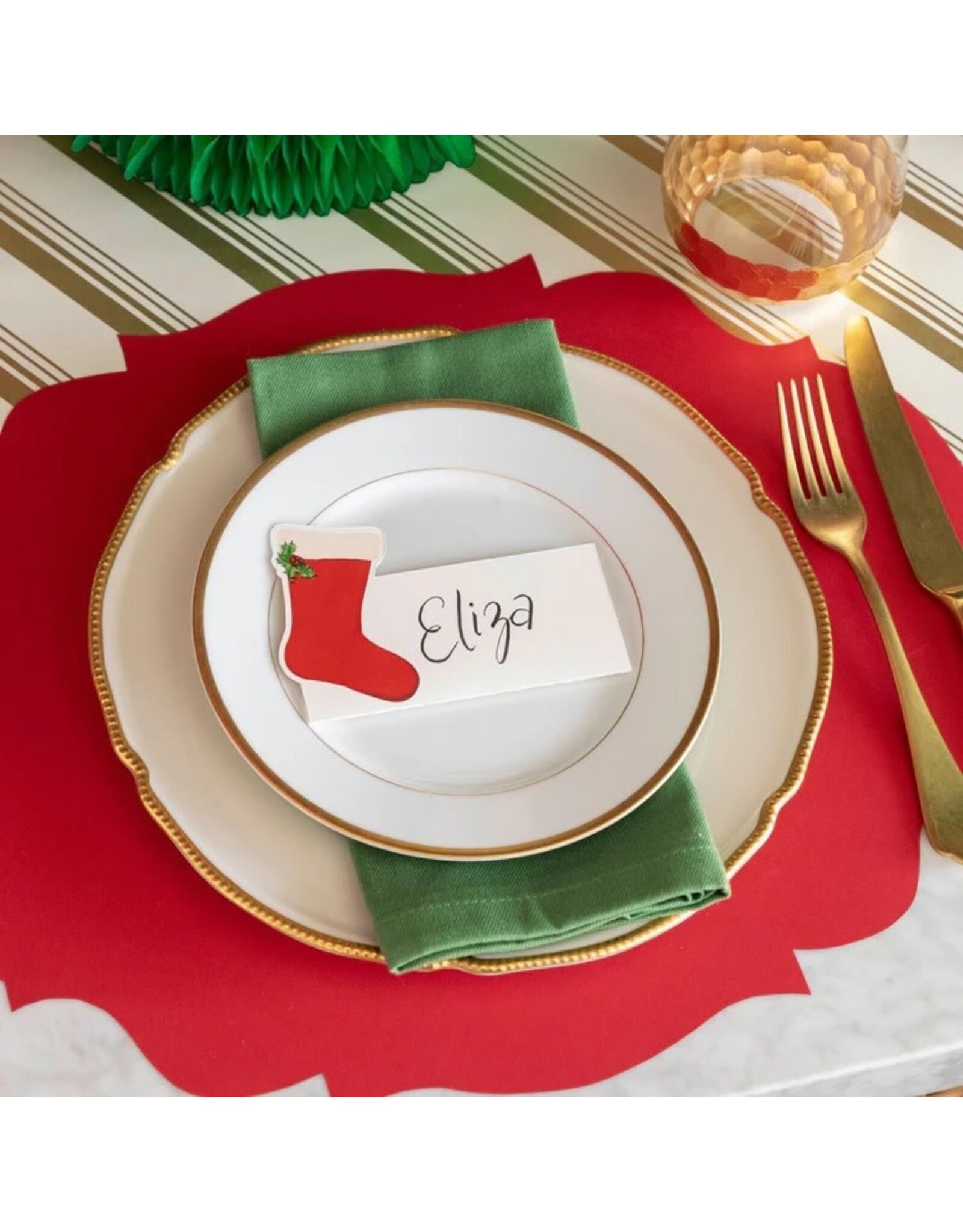 Hester & Cook French Frame Die-cut Placemats 12ct Red