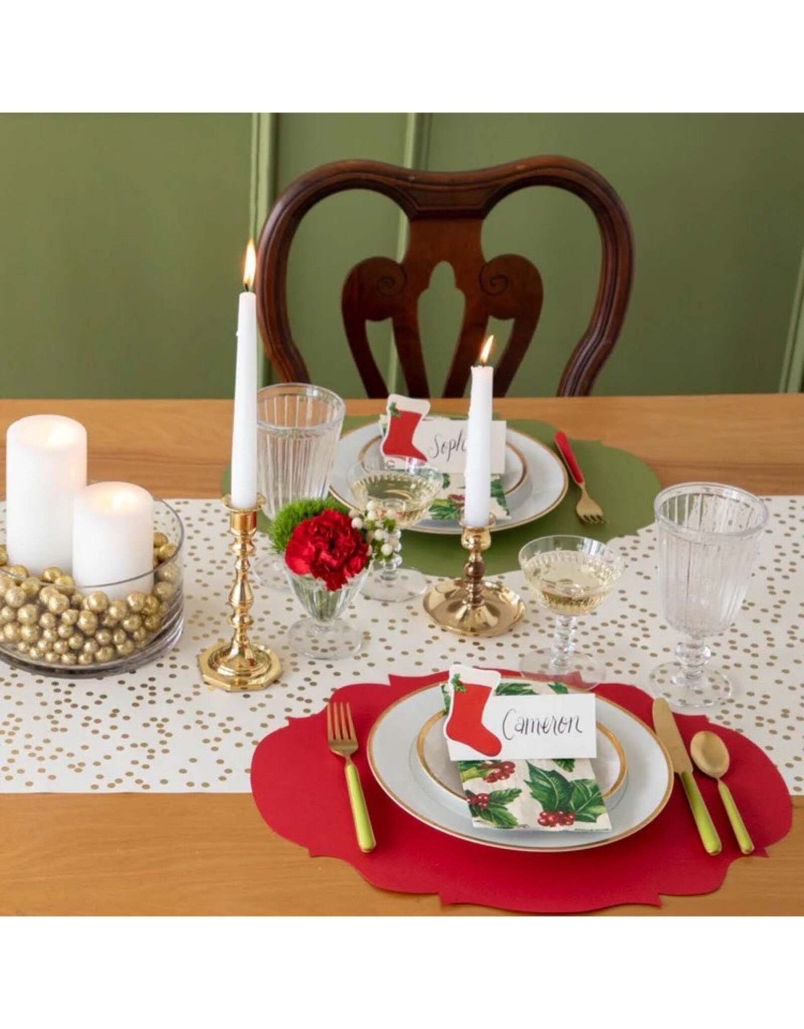 Hester & Cook French Frame Die-cut Placemats 12ct Red