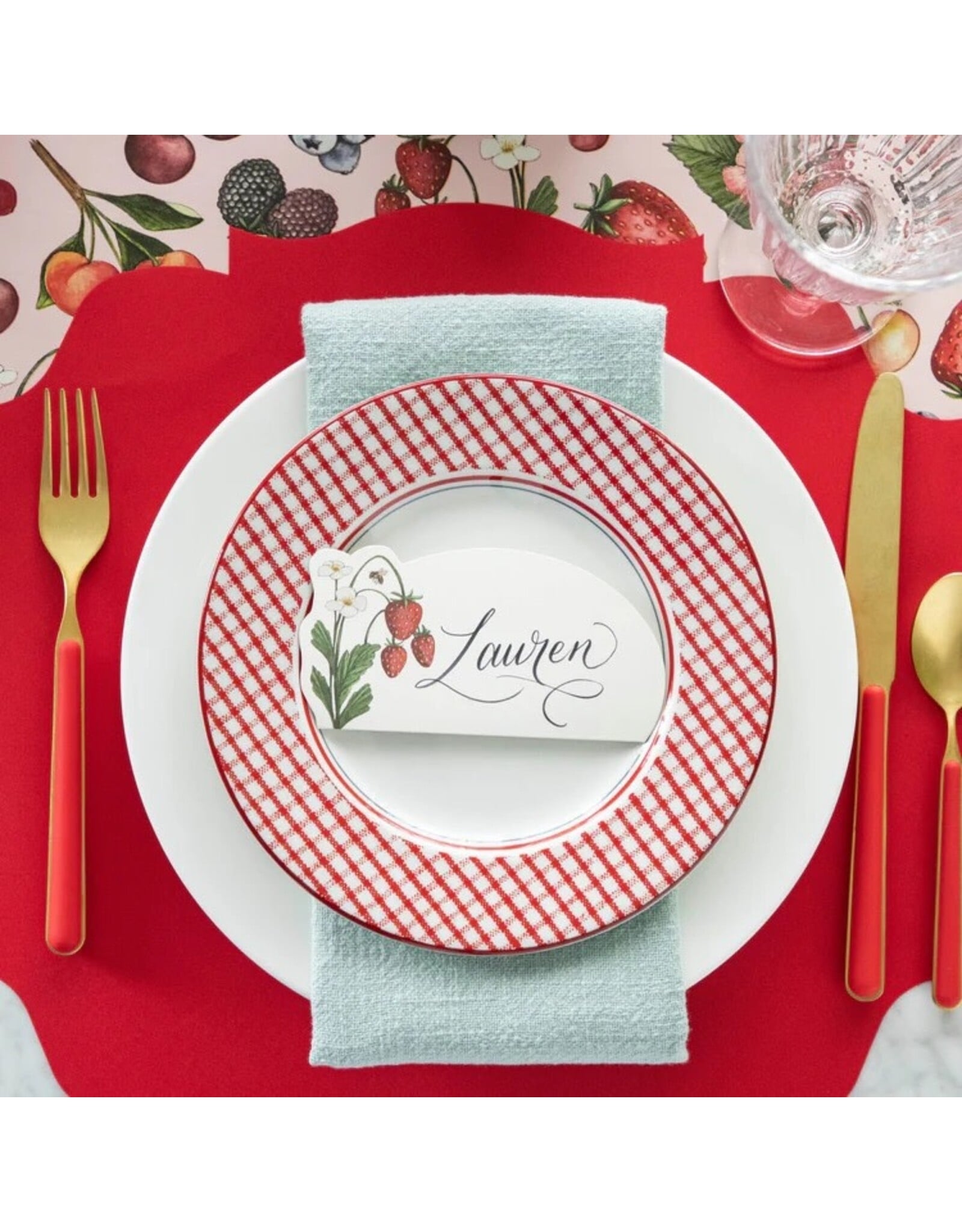 Hester & Cook French Frame Die-cut Placemats 12ct Red