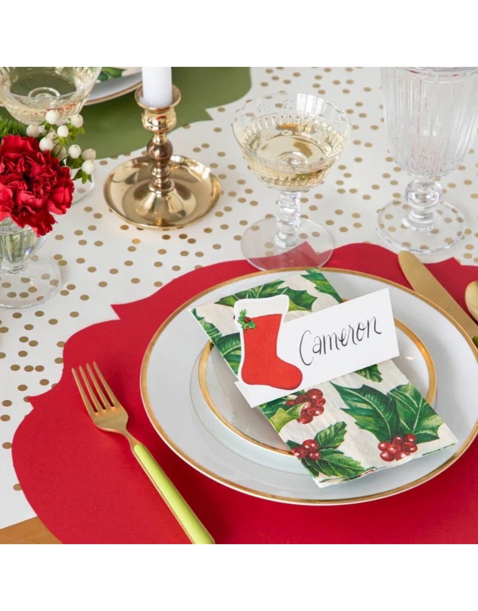Hester & Cook French Frame Die-cut Placemats 12ct Red