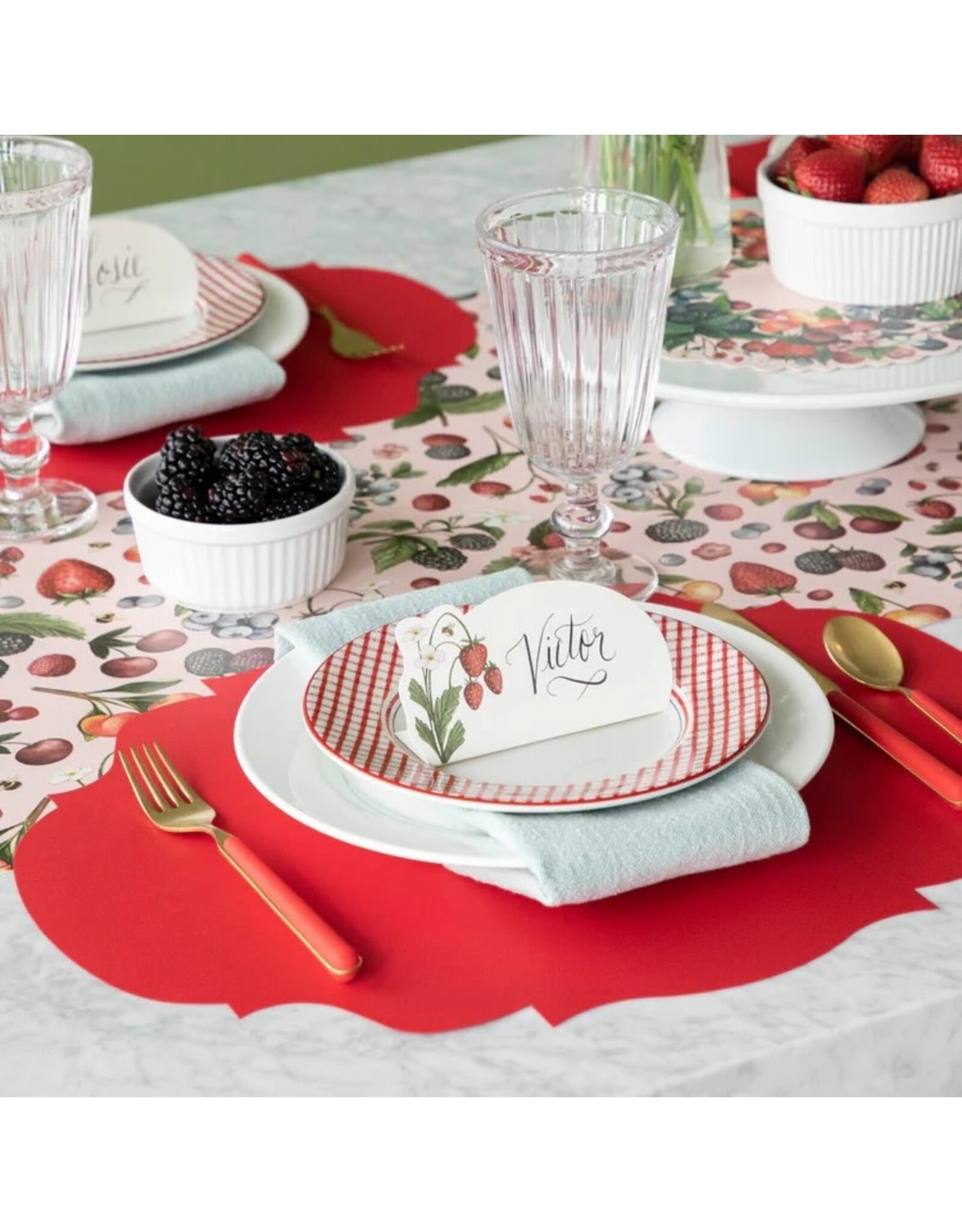 Hester & Cook French Frame Die-cut Placemats 12ct Red