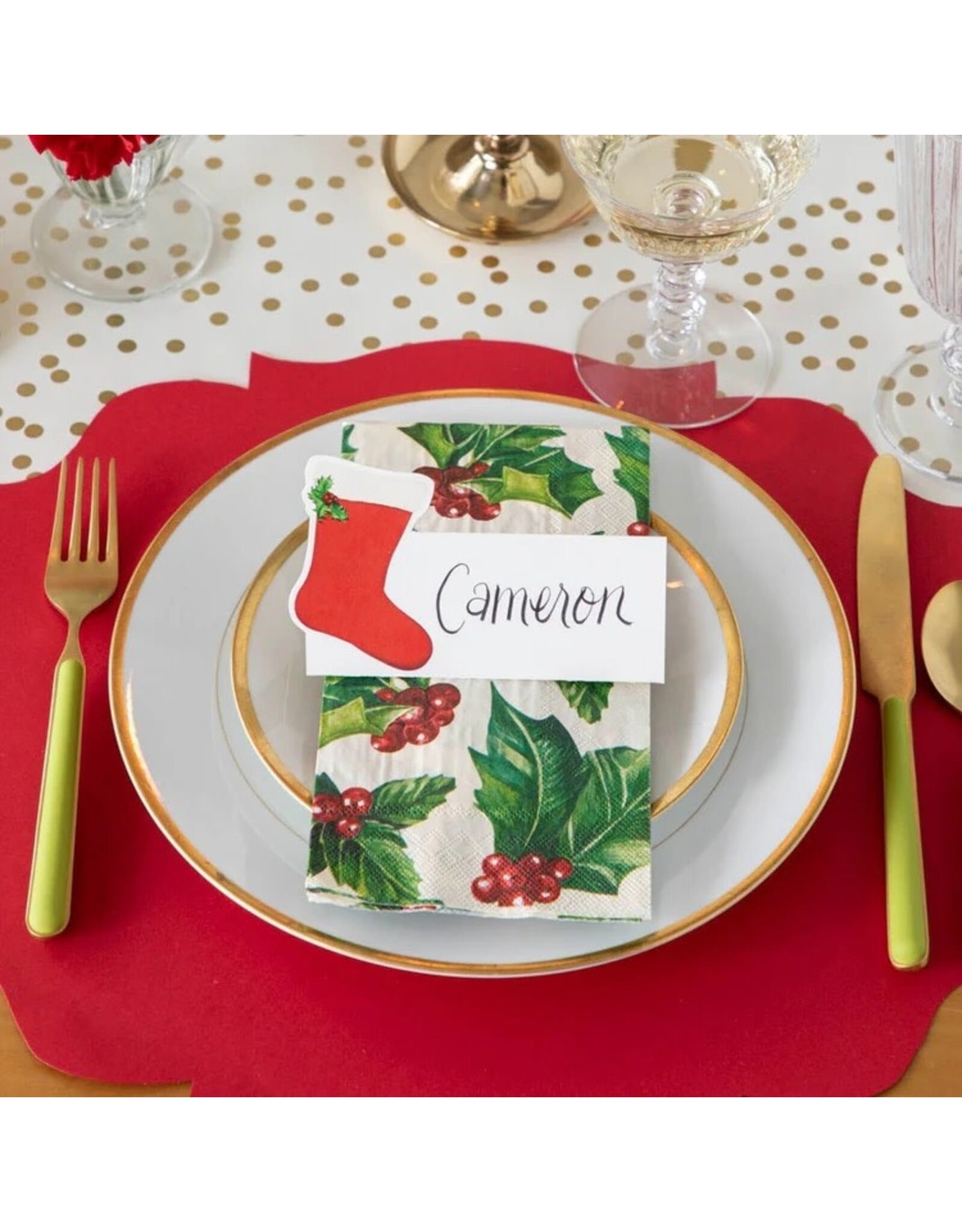 Hester & Cook French Frame Die-cut Placemats 12ct Red