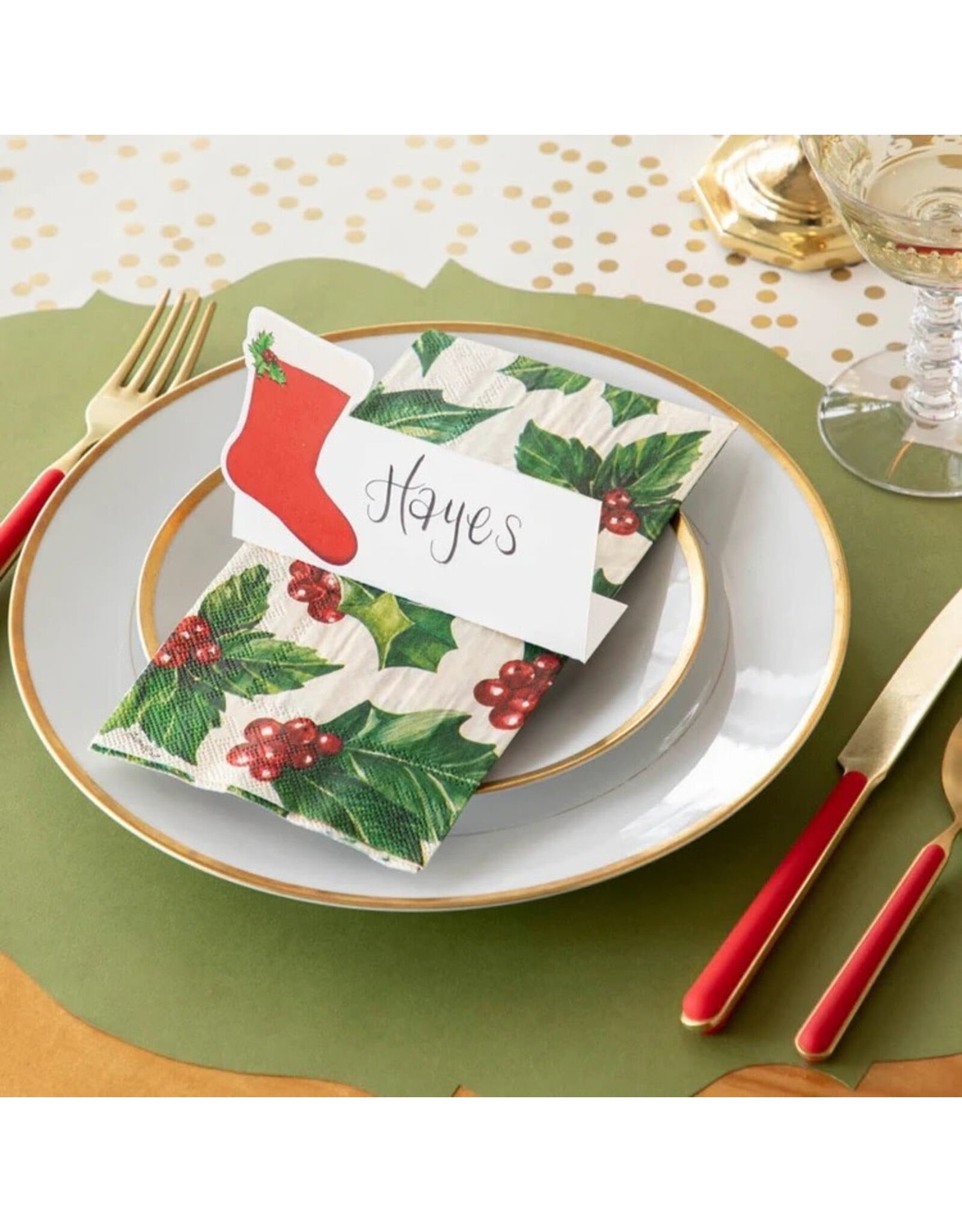Hester & Cook French Frame Die-cut Placemats 12ct Green
