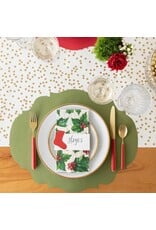 Hester & Cook French Frame Die-cut Placemats 12ct Green